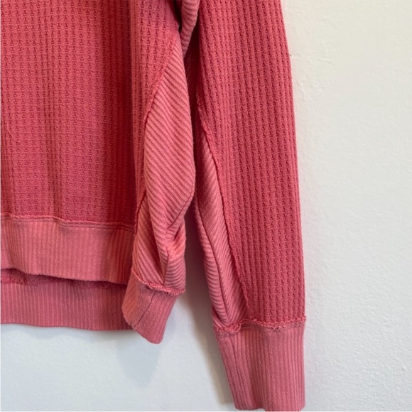 **SOLD** Free People - We the Free - Pink V-Neck Long Sleeve Thermal - M - Picture 5 of 8